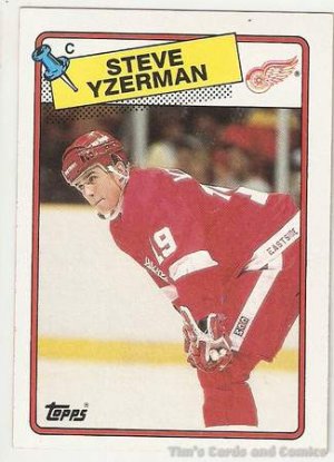1988-89 Topps Hockey Card #196 Steve Yzerman NM