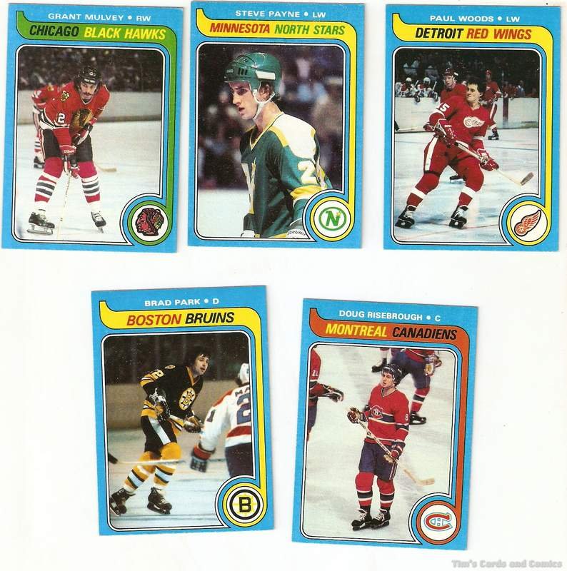 Lot of 5 197980 Topps Hockey Cards