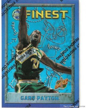1995-96 Finest Basketball Refractors #40 Gary Payton