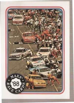 1988 Maxx Racing Card #15 Pit Row Action EX-MT