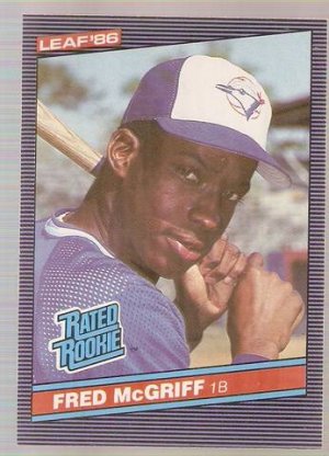 1986 Leaf Baseball Card #28 Fred McGriff RC NM-MT