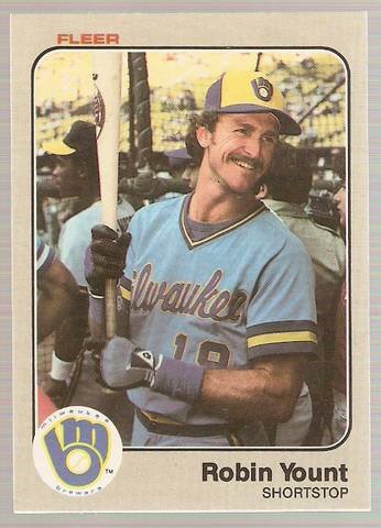 1993 Leaf Baseball Card #188 Robin Yount NM