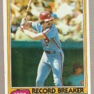 1981 Topps Baseball Card #206 Mike Schmidt Record Breaker Phillies EX A