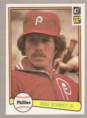 1982 Donruss Baseball Card #294 Mike Schmidt NM A