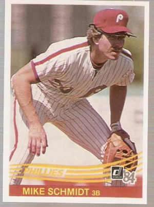 1984 Donruss Baseball Card #183 Mike Schmidt NM-MT D