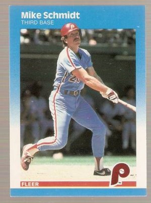1987 Fleer Baseball Card  #187 Mike Schmidt NM