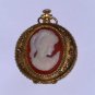 Vintage Max Factor Classic Cameo Compact Pocket Watch Style Loose Used