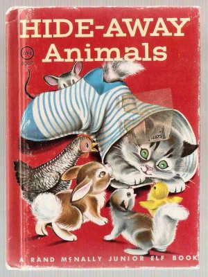 Hide-Away Animals Rand McNally Junior Elf Book 8007 GD