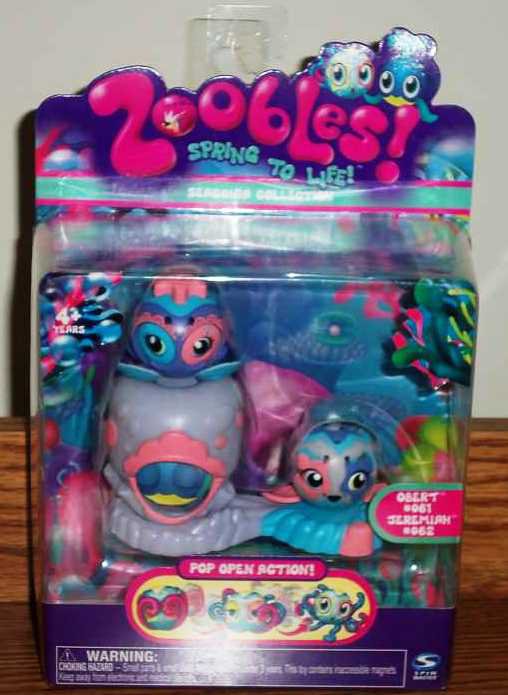 Zoobles Double Pack Obert #061 Jeremiah #062 Octopus & Whale w ...