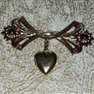 Vintage Lillian Vernon Goldtone Heart Locket Brooch Pin