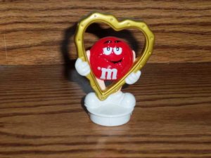 M&M Red Heart Frame Valentine's Day Topper 1998 Loose Used