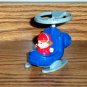 Fisher-Price McDonald's Little People Blue Helicopter w/ Red Boy 2004 Happy Meal Toy Mattel Loose