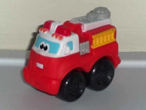 Playskool Tonka Boomer Chuck and Friends Wheel Pals Mini Red Fire Truck Loose Used