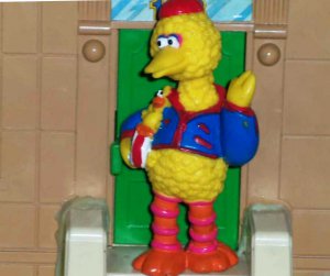 Sesame Street Big Bird with Boombox PVC Figure Loose Used