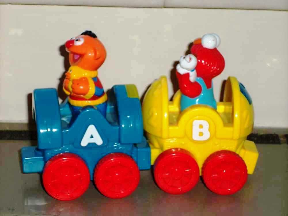 Fisher-Price Sesame Street Teach & Go Train Cars 1 & 2 only Loose Used