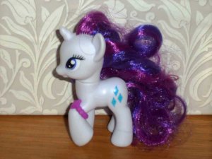 My Little Pony 2010 Rarity Royal Gem Carriage Pony Only Toy Hasbro Loose Used