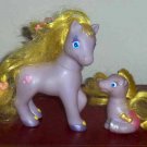 Tara Toys Light Purple Mother and Baby Ponies Loose Used