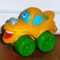 Playskool Wheel Pals Mini Yellow Car with Green Wheels Loose Used