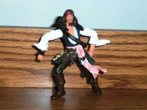 Pirates of the Caribbean Dead Man's Chest Jack Sparrow Final Battle Figure Zizzle 2007 Loose Used
