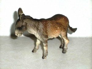 Schleich #13212 Donkey 1989 Plastic Toy Animal Loose Used