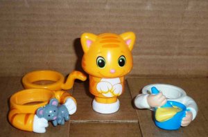 Pop on Pals Kooper or Ginger The Cat with Accessories Spin Master Magic Ladder Loose Used