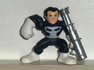 Marvel Super Hero Squad Punisher Action Figure Hasbro 2006 Loose Used