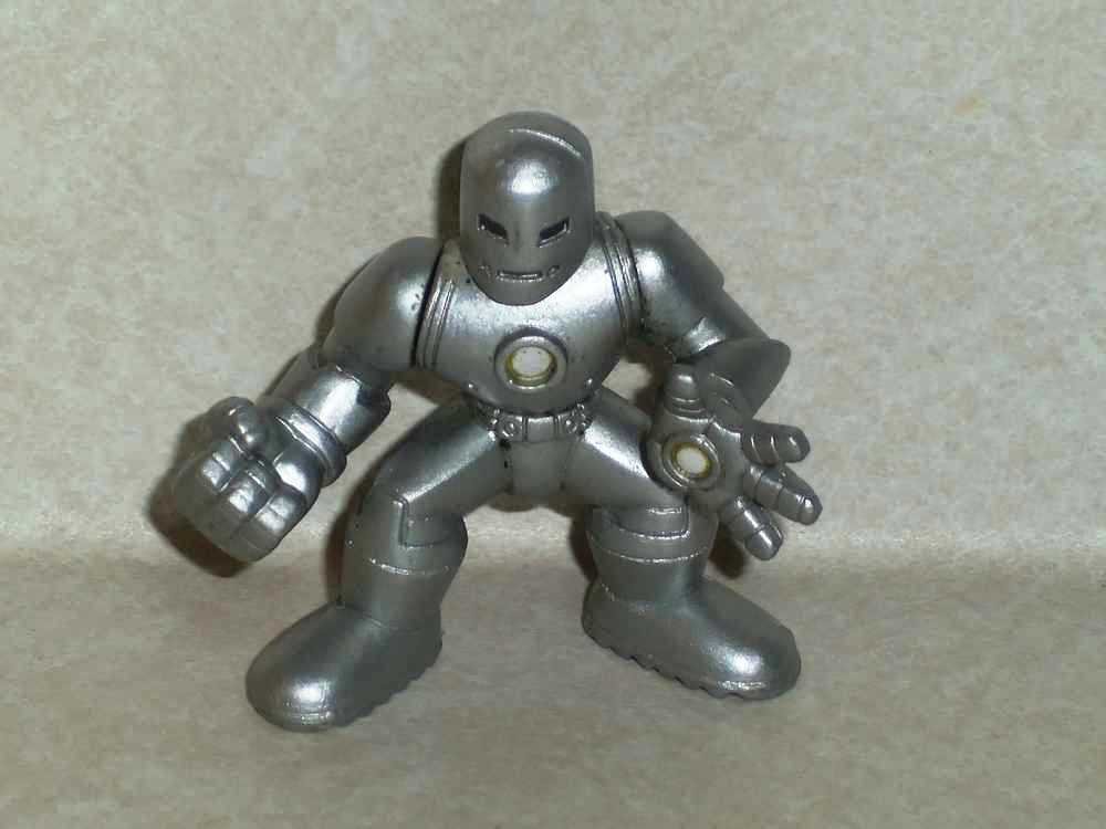 Marvel Super Hero Squad Iron Man Silver Armor Action Figure Hasbro 2008 ...