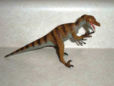 Carnegie Safari Ltd. Brown Velociraptor Dinosaur Figure 2002  Loose Used