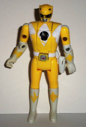 Power Rangers Auto Morphin Series 1 Yellow Ranger Trini Action Figure Bandai 1993 Mighty Loose Used
