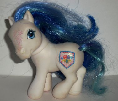 My Little Pony Sparkle Denim Blue G3 Hasbro 2004 Loose Used