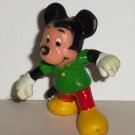 Disney Mickey Mouse Walking Green Shirt PVC Figure Loose Used
