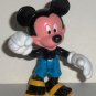 Disney Mickey Mouse Wearing Blues Shorts and Sandals Plastic Figure Loose Used