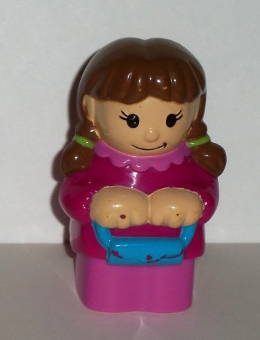 Mega Bloks Girl in Pink Outfit Figure Loose Used