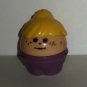Little Tikes Toddle Tots Blonde Girl in Purple w/ Ponytail Figure Damaged Face Loose Used