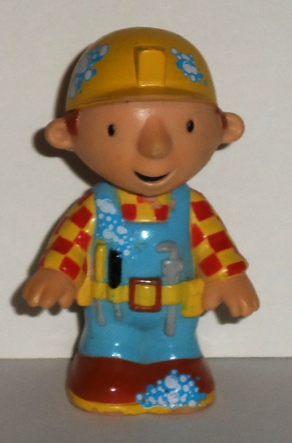 Bob The Builder PVC Figure with Magnetic Feet and Soap Bubbles Loose Used