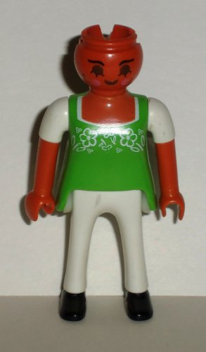 Playmobil 4310 Woman Mother with Green Shirt Figure Only Loose Used