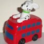 McDonald's 1996 Disney's 101 Dalmatians Dog Riding Red Double Decker Bus Happy Meal Toy Loose