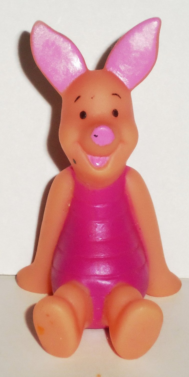 Disney Winnie the Pooh Piglet Sitting Hollow Plastic Figure Loose Used