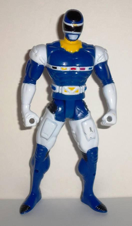 Power Rangers in Space Blue Battlized Action Figure Bandai 1998 Loose Used