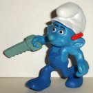 McDonald's 2011 Smurfs Handy Smurf PVC Figure Happy Meal Toy  Loose Used