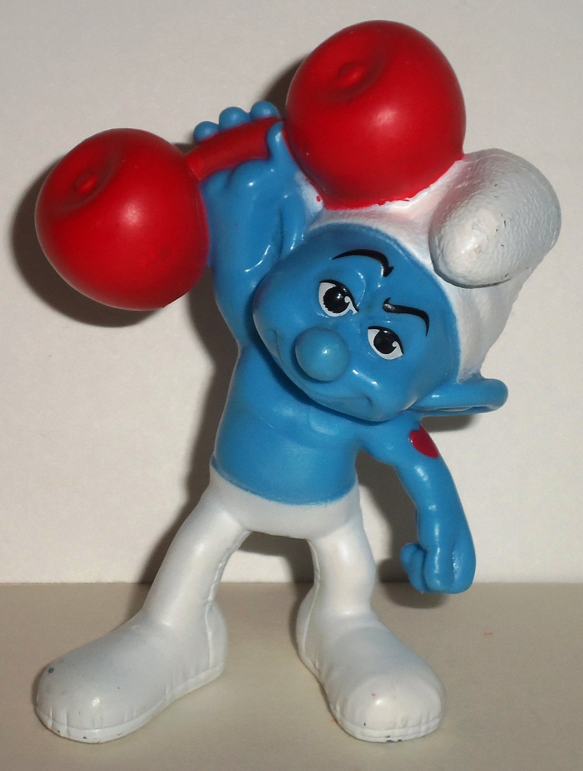 McDonald's 2011 Smurfs Hefty Smurf PVC Figure Happy Meal Toy  Loose Used