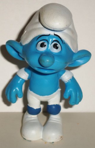 McDonald's 2011 Smurfs Panicky Smurf PVC Figure Happy Meal Toy  Loose Used