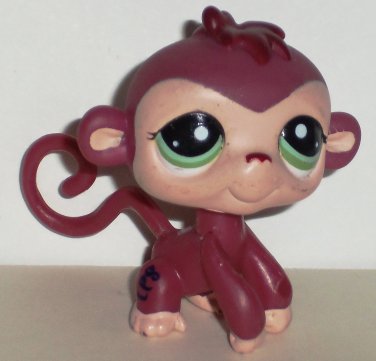 Littlest Pet Shop #1361 Rusty Red Purse Monkey Figure Hasbro Loose Used