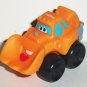 Playskool Tonka Wheel Pals Mini Orange Backhoe Loader with Black Wheels Loose Used
