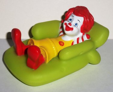 McDonald's 2008 Ronald McDonald on Raft U3 Happy Meal Toy Loose Used