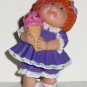 Cabbage Patch Kids 1984 Red Haired Girl with Ice Cream Cone & Purple Dress PVC Figurine Loose Used