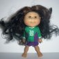 Play Along 2006 Cabbage Patch Kids Mini Doll with Green and Purple Outfit Loose Used