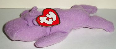 McDonald's 1998 Ty Teenie Beanie Babies Happy the Hippo Happy Meal Toy w/ Swing Tag Loose Used