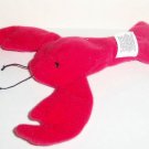 McDonald's 1998 Ty Teenie Beanie Babies Pinchers the Lobster Happy Meal Toy No Swing Tag Loose Used