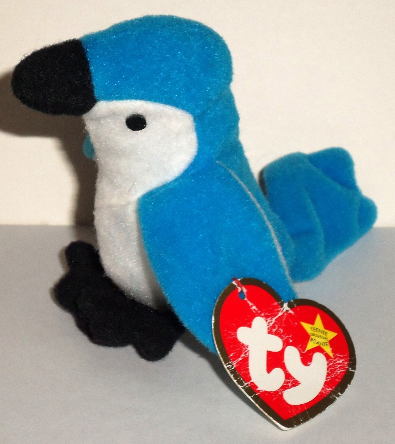 McDonald's 1999 Ty Teenie Beanie Babies Rocket the Blue Jay Happy Meal